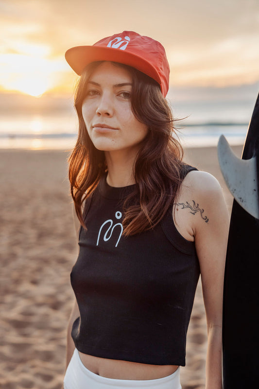 Midnight Rib Crop Tank