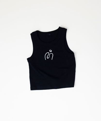 Midnight Rib Crop Tank